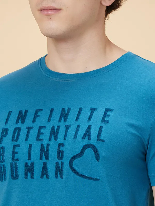 Being Human Men None T-Shirts-Deep Ocean