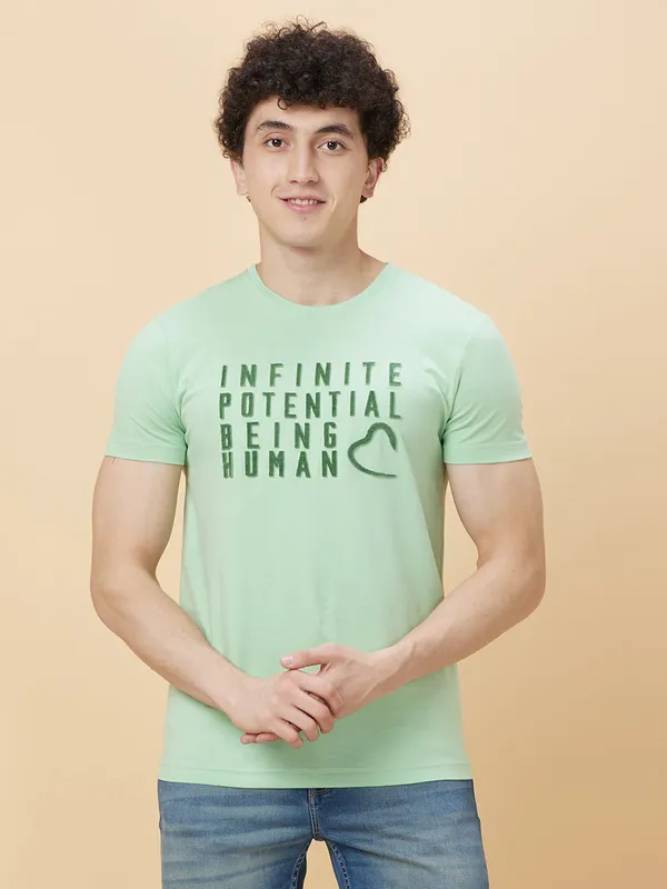 Being Human Men None T-Shirts-Green Foam