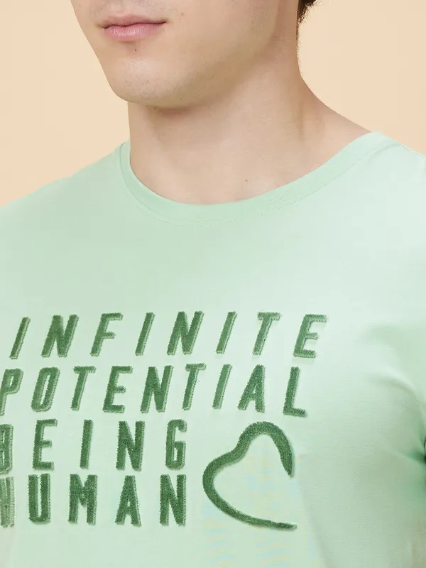 Being Human Men None T-Shirts-Green Foam