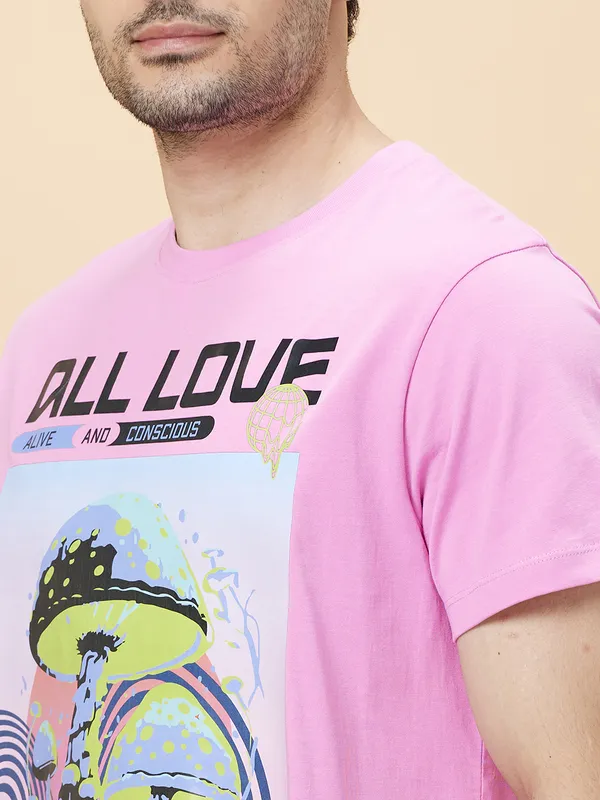 Being Human Men None T-Shirts-Bebe Pink
