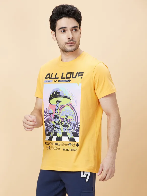 Being Human Men None T-Shirts-Vibrant Orange