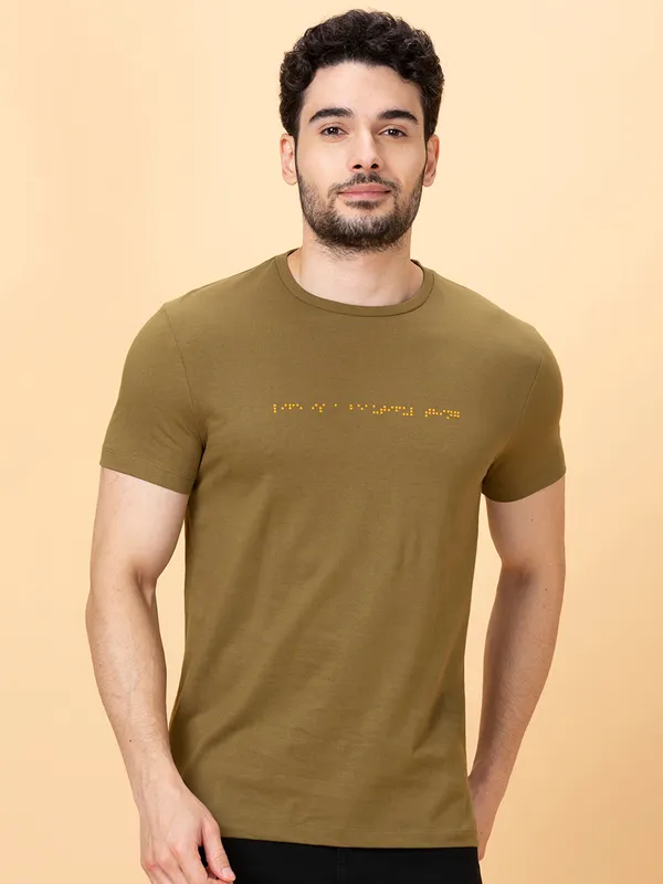 Being Human Men None T-Shirts-Olive