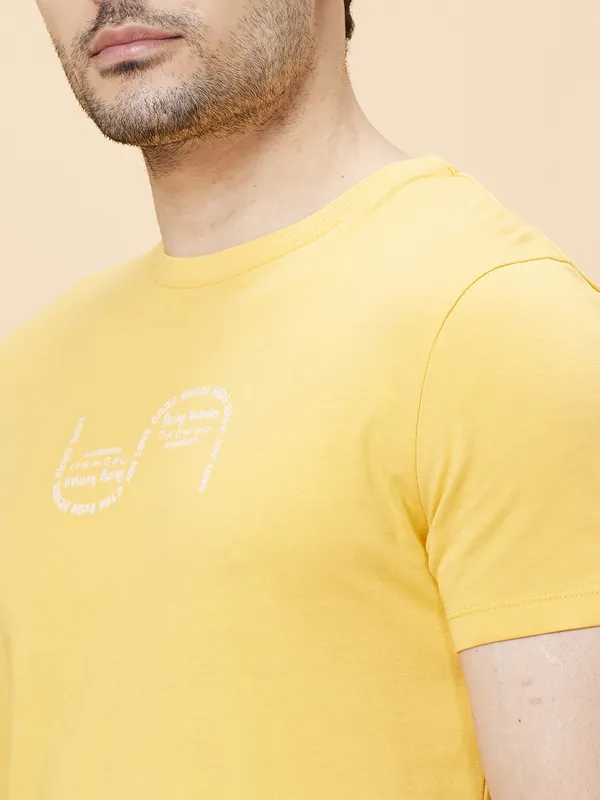 Being Human Men None T-Shirts-Amber Yellow