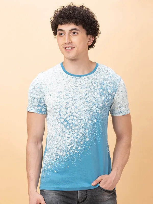 Being Human Clothing Mens-Top Crew Neck Royal Blue
