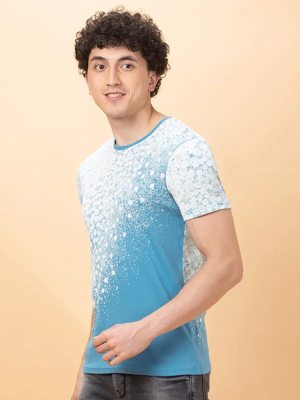 Being Human Clothing Mens-Top Crew Neck Royal Blue