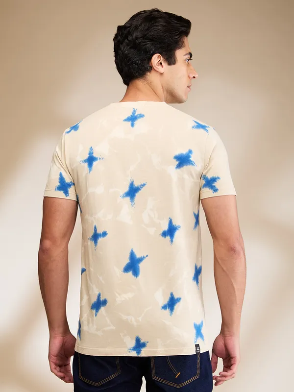 Being Human Clothing Mens-Top Crew Neck Oat Milk