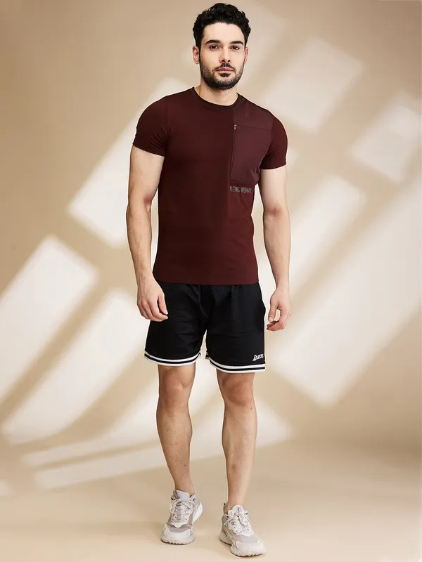 Being Human Clothing Mens-Top Crew Neck Brown