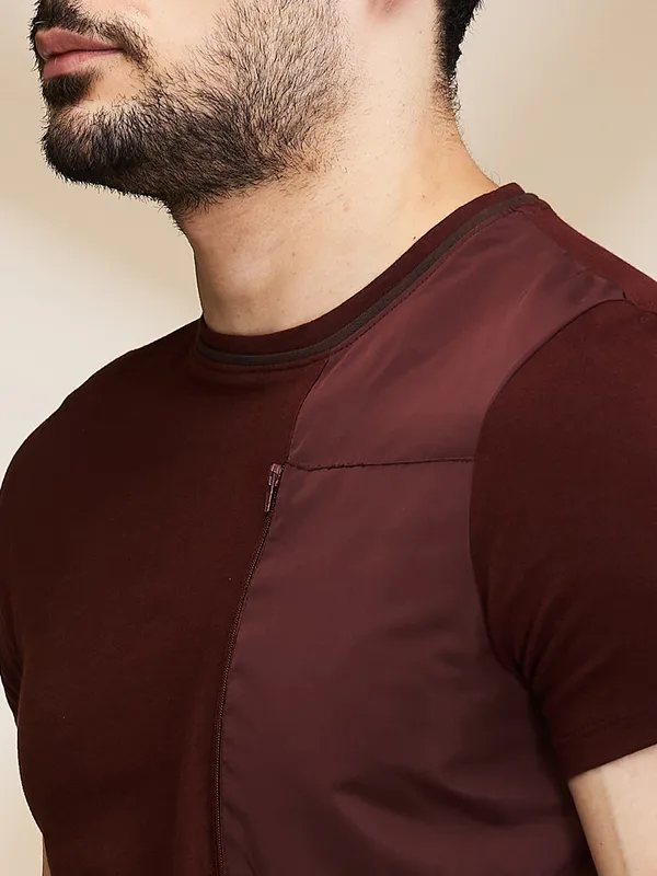 Being Human Clothing Mens-Top Crew Neck Brown