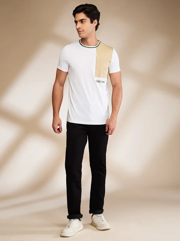 Being Human Clothing Mens-Top Crew Neck White
