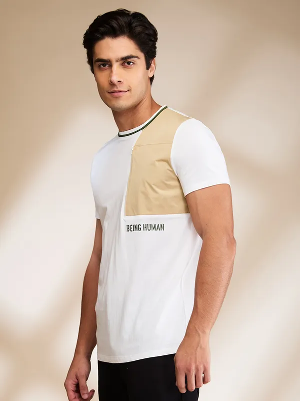 Being Human Clothing Mens-Top Crew Neck White