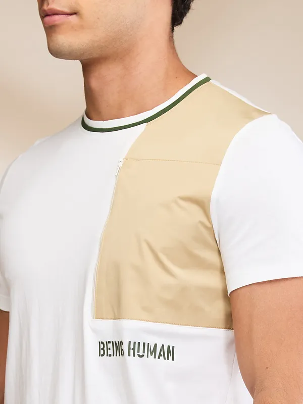 Being Human Clothing Mens-Top Crew Neck White
