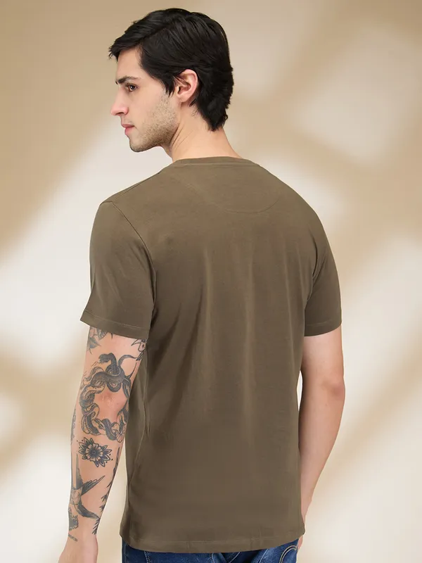 Being Human Clothing Men Green Graphic Round Neck T-Shirt