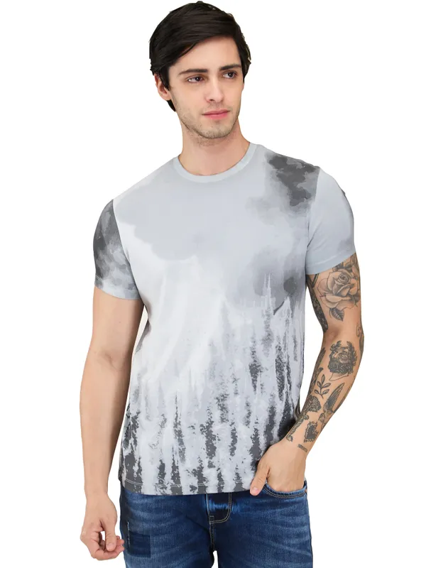 Being Human Clothing Mens-Top Crew Neck Lt.Grey