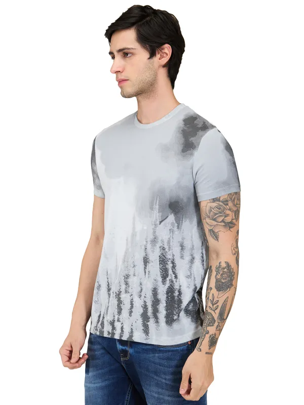 Being Human Clothing Mens-Top Crew Neck Lt.Grey