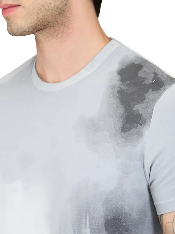 Being Human Clothing Mens-Top Crew Neck Lt.Grey