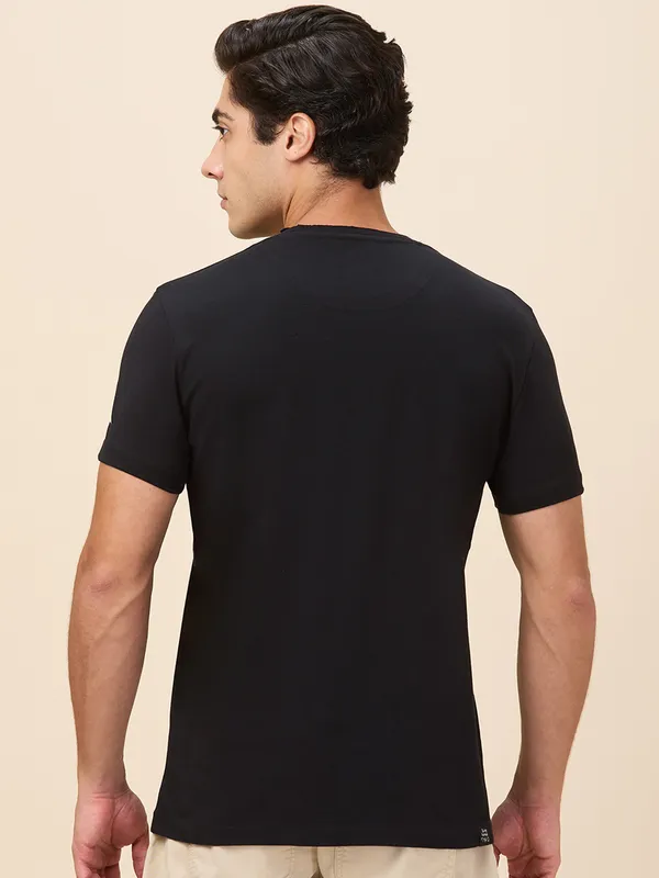Being Human Men Black Graphic Crew Neck T-Shirt