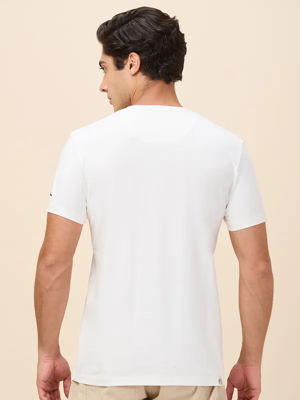 Being Human Men White Graphic Crew Neck T-Shirt