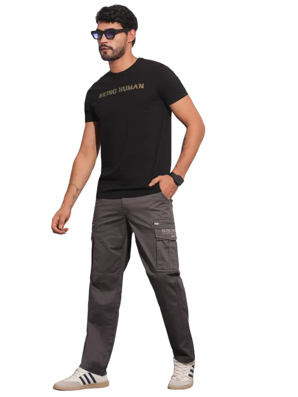 Being Human Clothing Mens-Top Crew Neck Black