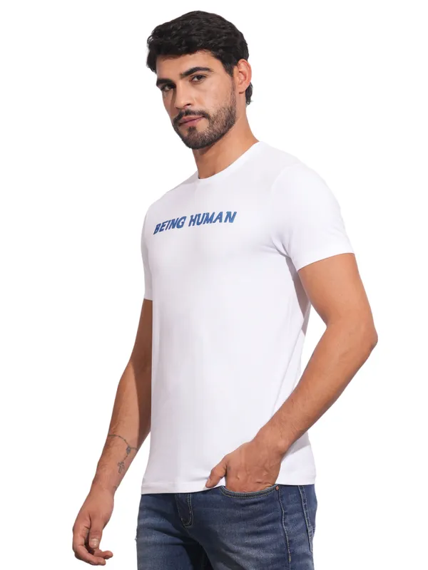 Being Human Clothing Mens-Top Crew Neck White