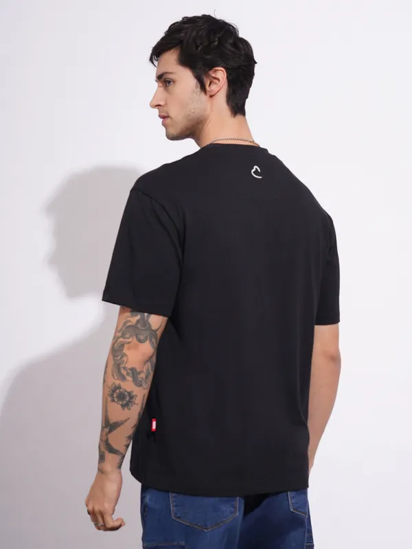 Being Human Men's Black Spiderman Crew Neck T-shirt