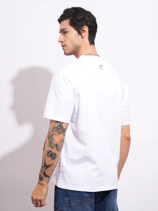 Being Human Men's White Spiderman Crew Neck T-shirt