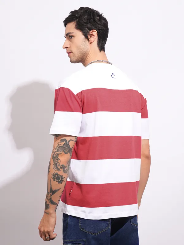 Being Human Men's Red Captain America Crew Neck T-shirt