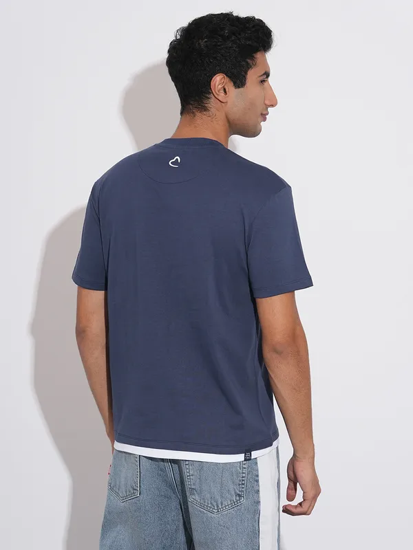 Fantastic Four Silver Surfer Printed Navy T-Shirt By Being Human