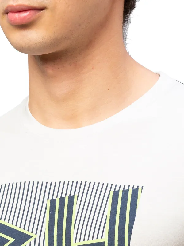 Being Human Regular Fit Men Crew Neck T-Shirts-Mint
