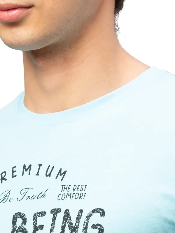 Being Human Clothing Men Regular Fit Crew Neck T-Shirts-Lt. Grey