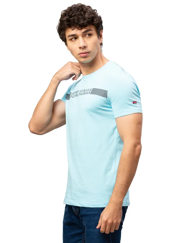 Being Human Regular Fit Men Crew Neck T-Shirts-Mint