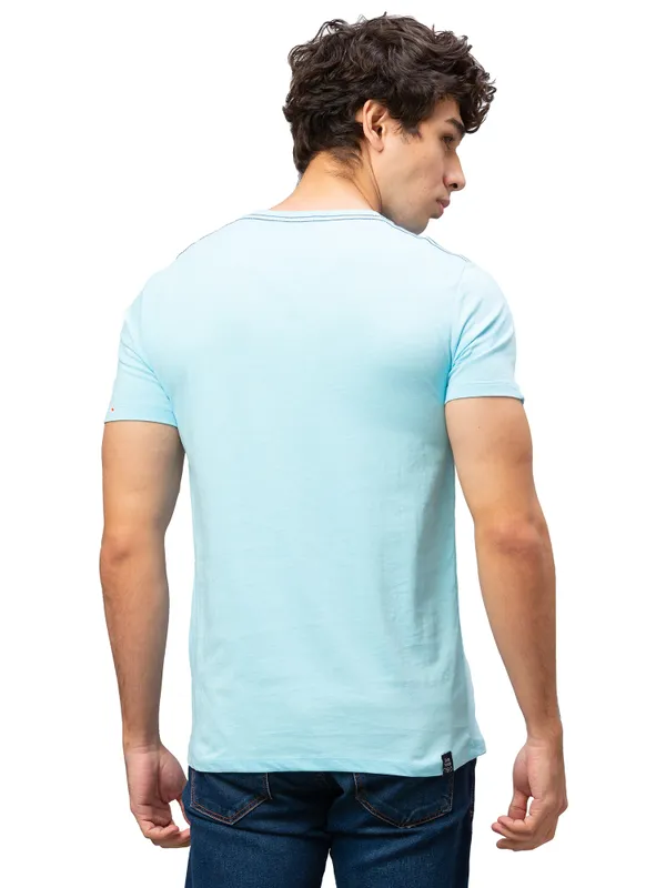 Being Human Regular Fit Men Crew Neck T-Shirts-Mint