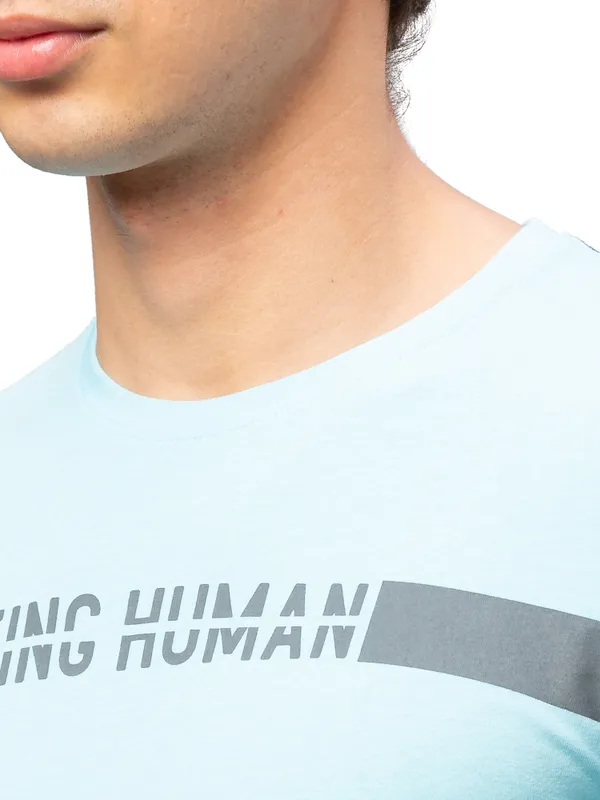 Being Human Regular Fit Men Crew Neck T-Shirts-Mint