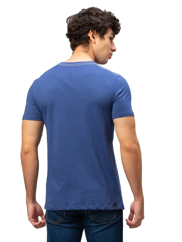 Being Human Regular Fit Men Crew Neck T-Shirts-Navy