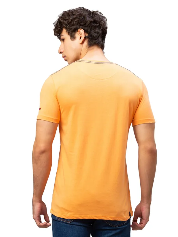 Being Human Regular Fit Men Crew Neck T-Shirts-Orange