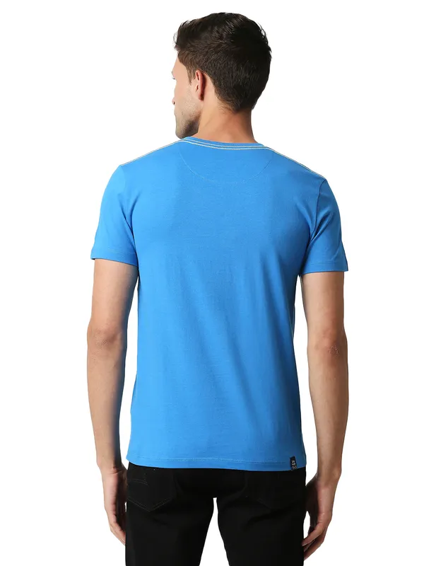 Being Human Regular Fit Men Crew Neck T-Shirts-Blue