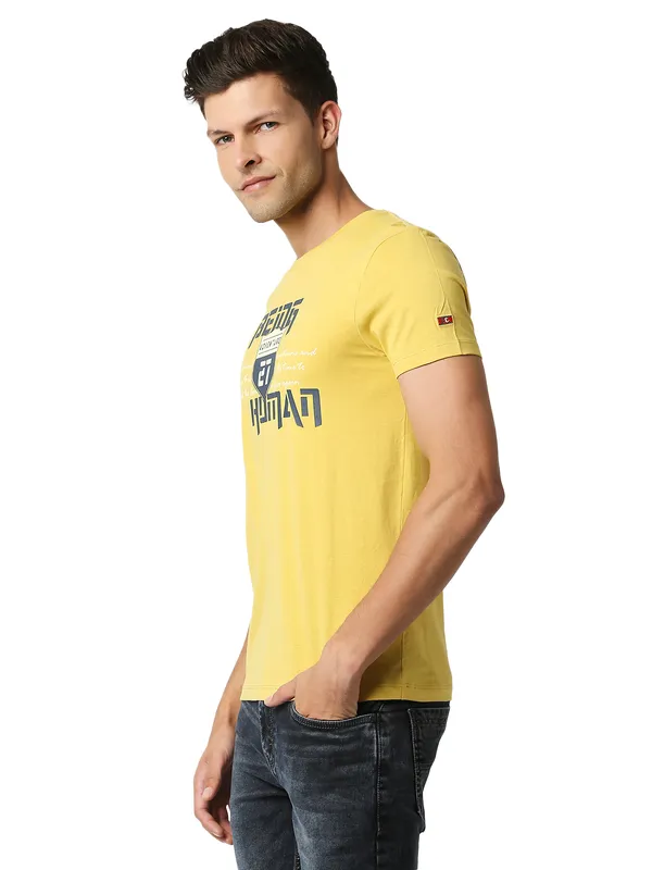 Being Human Clothing Men Regular Fit Crew Neck T-Shirts-Bamboo