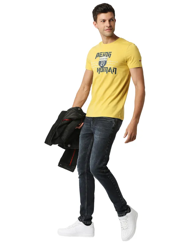 Being Human Clothing Men Regular Fit Crew Neck T-Shirts-Bamboo