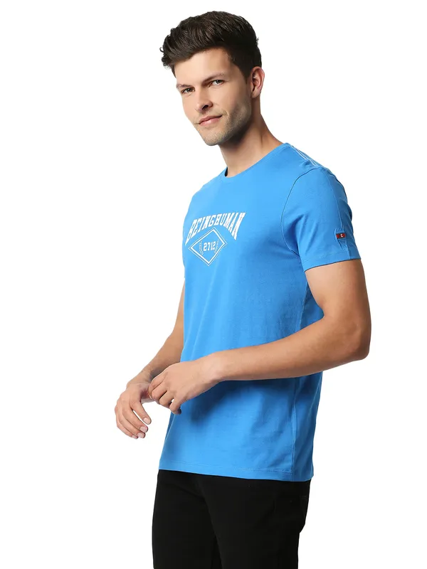 Being Human Regular Fit Men Crew Neck T-Shirts-Blue