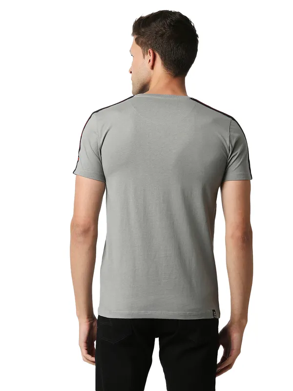 Being Human Regular Fit Men Crew Neck T-Shirts-Grey