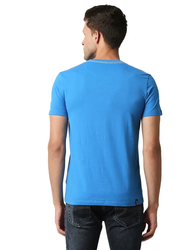 Being Human Regular Fit Men Crew Neck T-Shirts-Blue