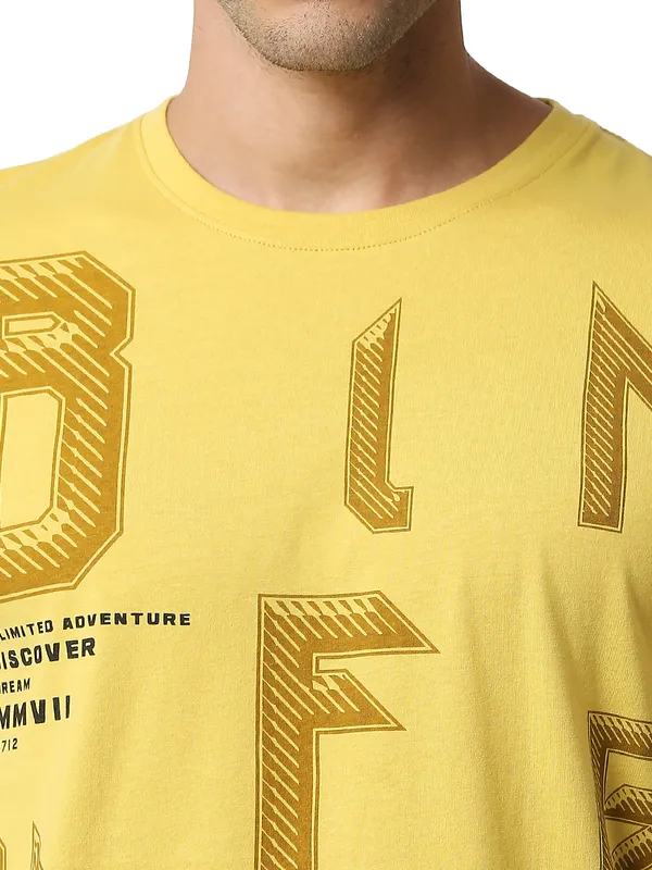 Being Human Clothing Men Regular Fit Crew Neck T-Shirts-Bamboo