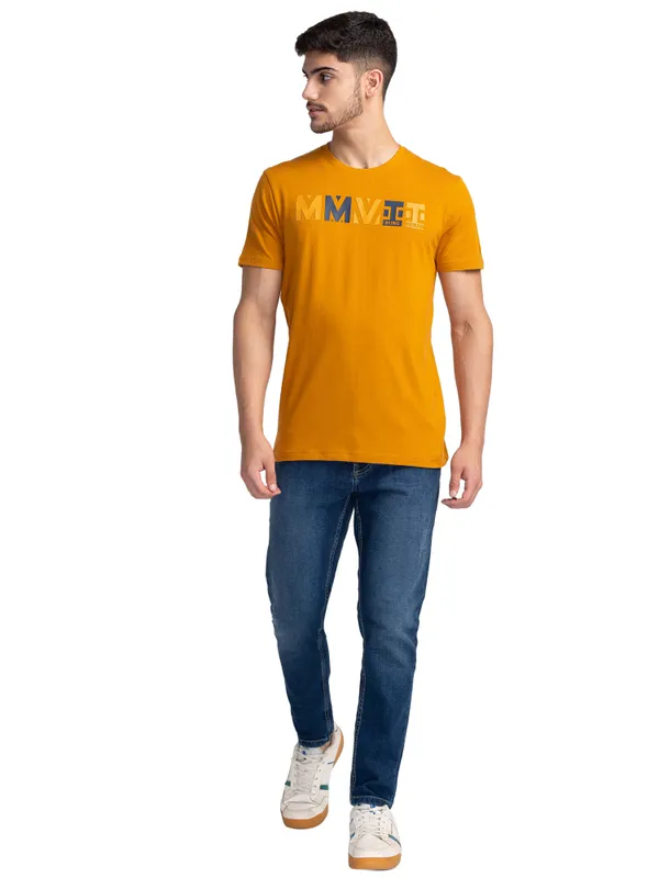 Being Human Clothing Men Regular Fit Crew Neck T-Shirts-Thai Curry