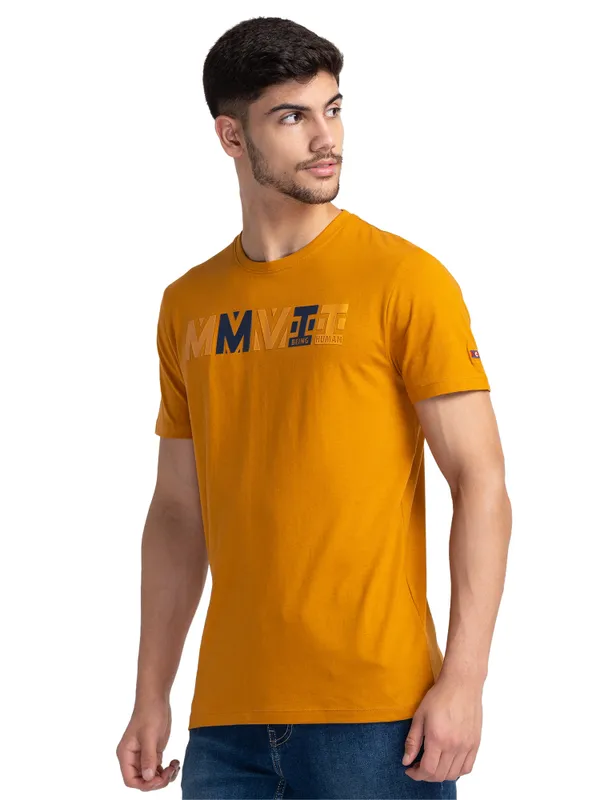Being Human Clothing Men Regular Fit Crew Neck T-Shirts-Thai Curry