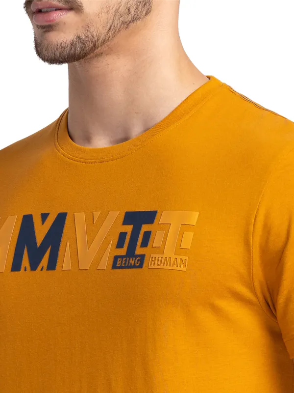 Being Human Clothing Men Regular Fit Crew Neck T-Shirts-Thai Curry