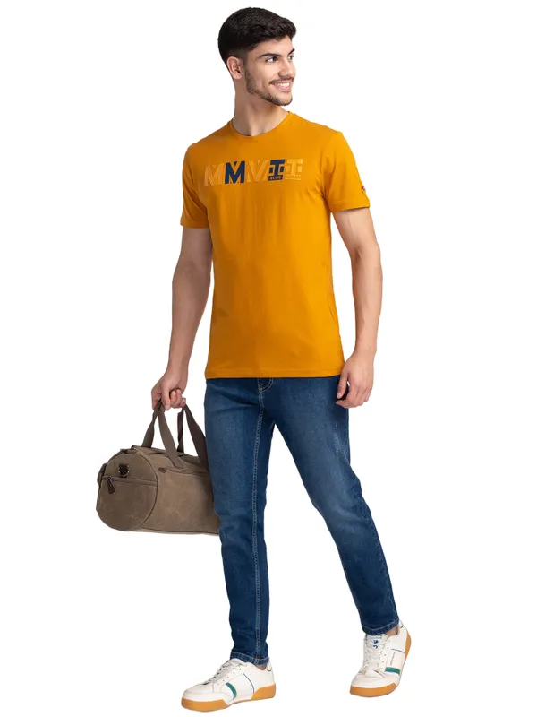 Being Human Clothing Men Regular Fit Crew Neck T-Shirts-Thai Curry