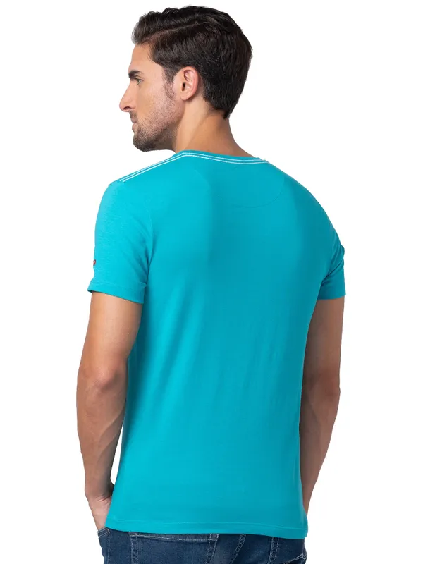 Being Human Clothing Men Regular Fit Crew Neck T-Shirts-Virodian Green