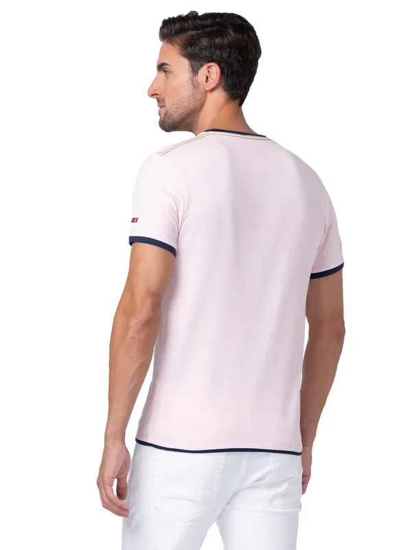 Being Human Regular Fit Men V-Neck T-Shirts-Blushing Bride