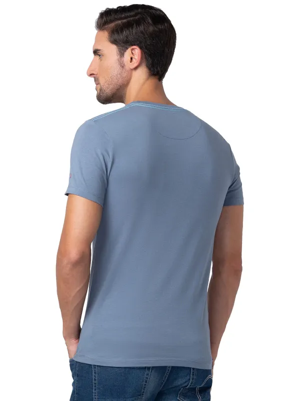 Being Human Regular Fit Men Crew Neck T-Shirts-Flant Stone