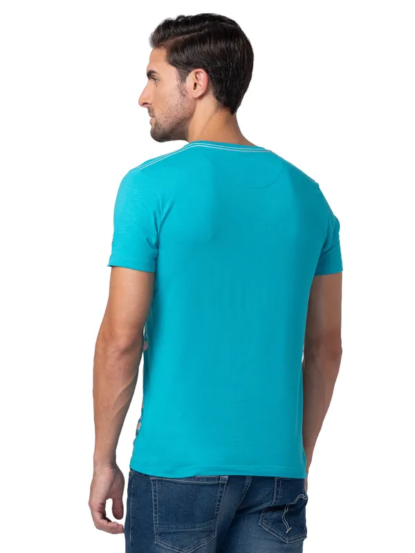 Being Human Clothing Men Regular Fit Crew Neck T-Shirts-Viridian Green