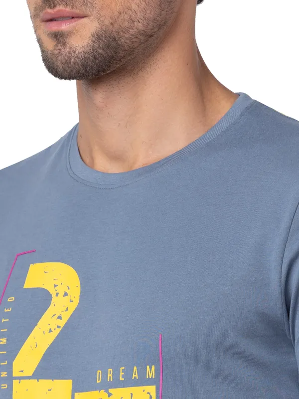 Being Human Clothing Men Regular Fit Crew Neck T-Shirts-Flint Stone